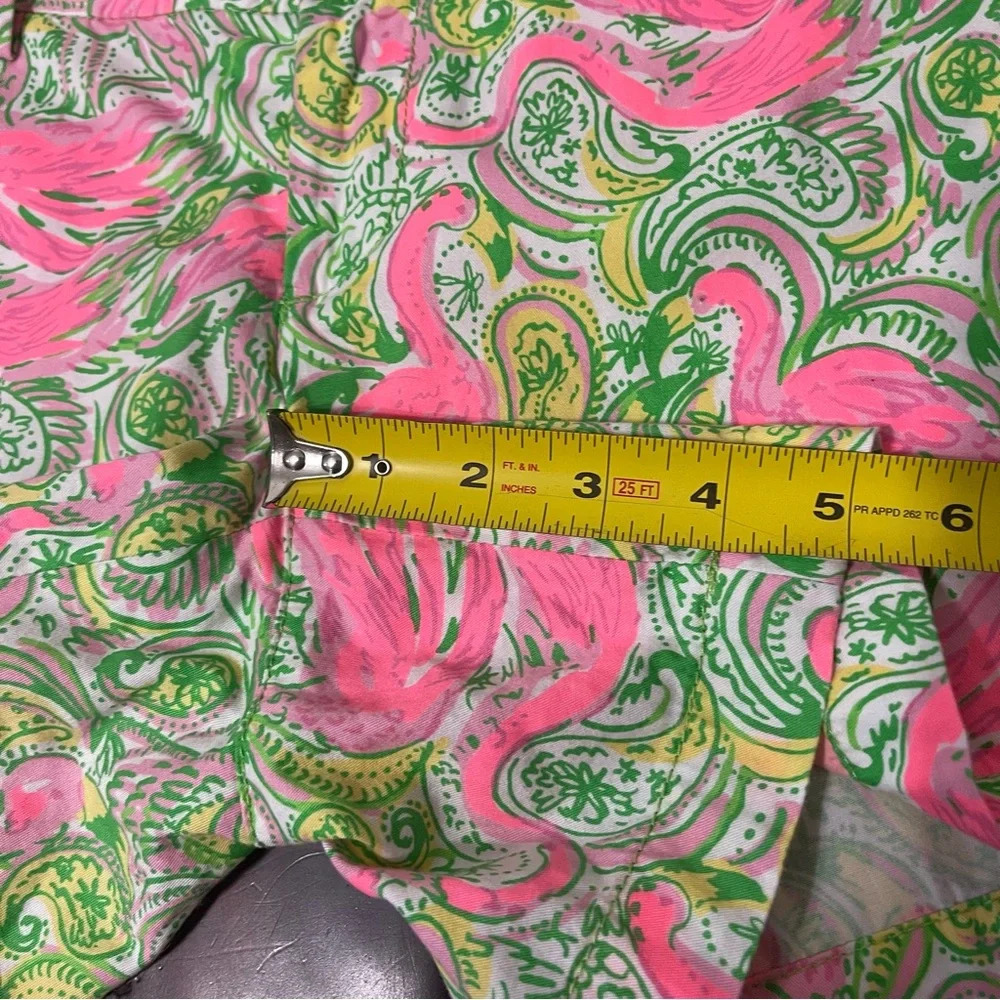 Lilly Pulitzer Green and Pink Bermuda Shorts Resort Style - Picture 7 of 9